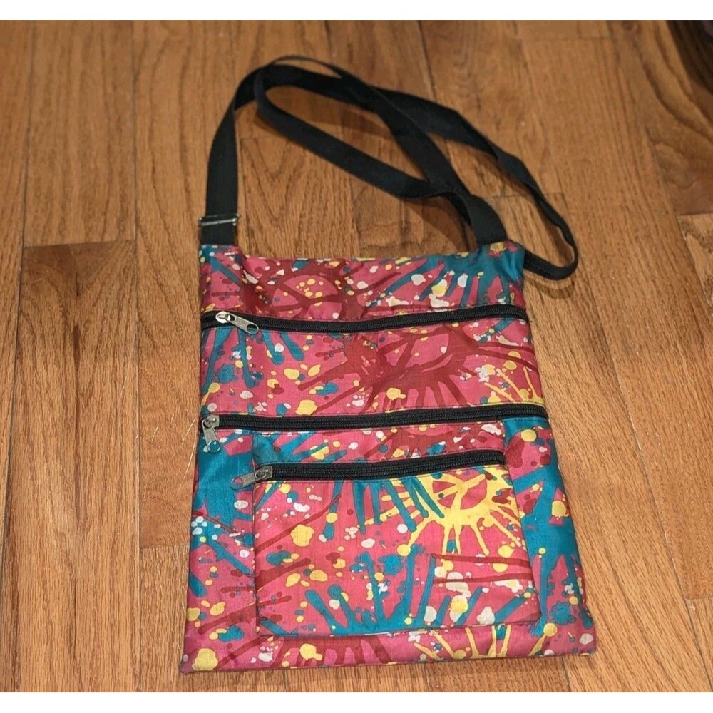 Paint Splatter 90s Retro Boho Bag Crossbody‎ Purse Multi Compartments Long Strap